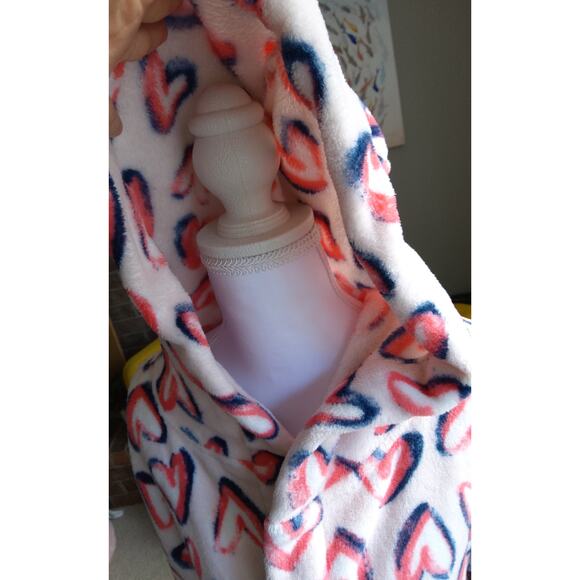 Vera Bradley Intimates Womens pink fleece robe hooded belted plush comfort S/M - Picture 5 of 7